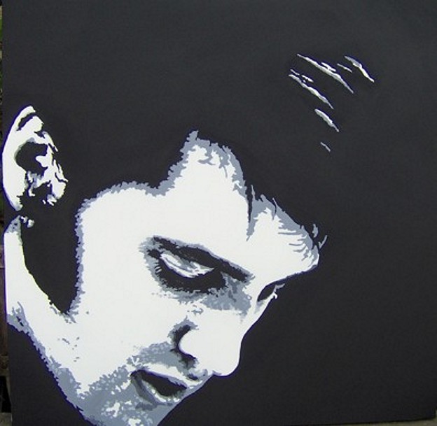 Elvis Presley Portrait - Unique work piece 