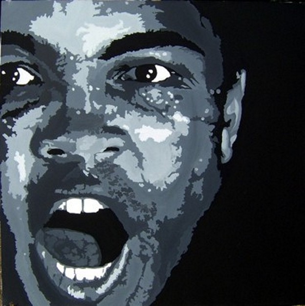Cassius Clay Portrait - Unique work piece - SOLD