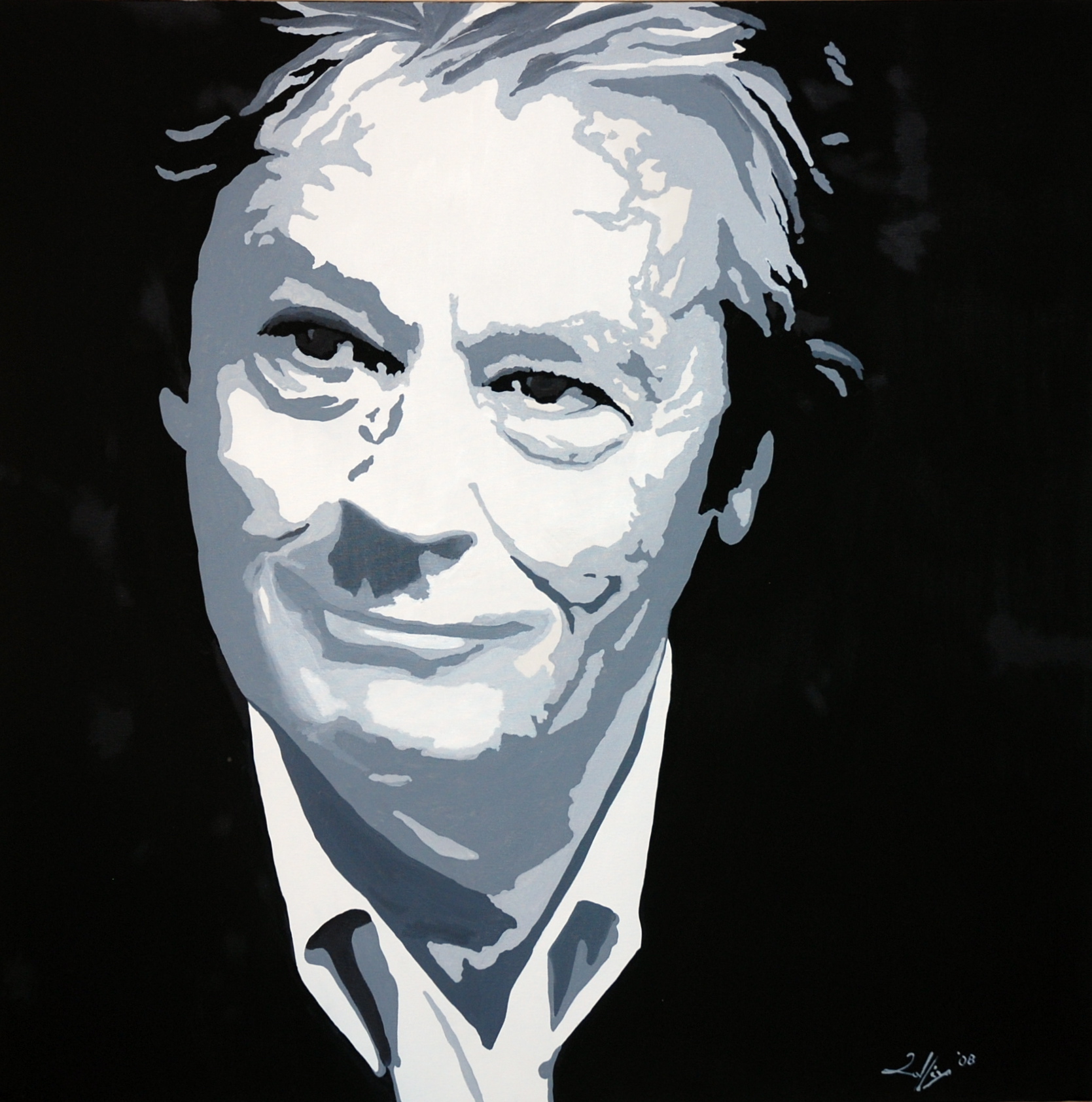 Alain Delon Portrait - Unique work piece