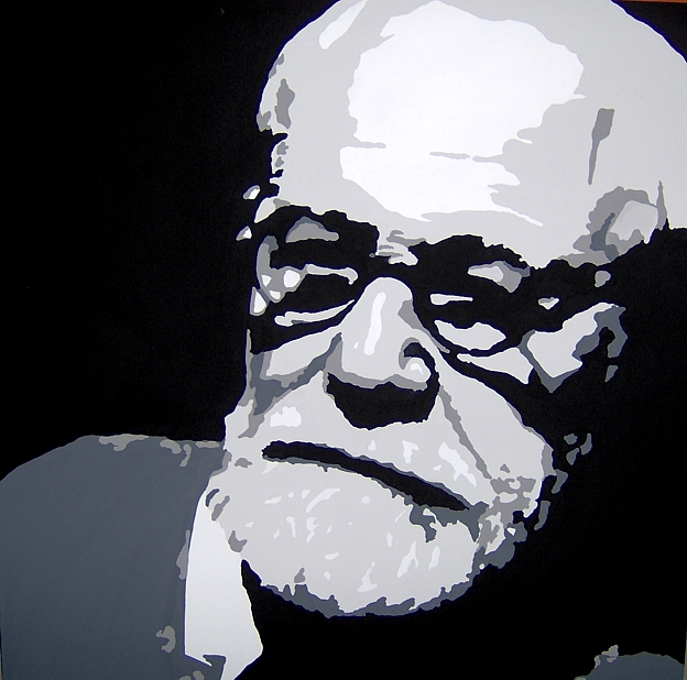 Sigmund Freud Porttrait - Unique work piece - SOLD