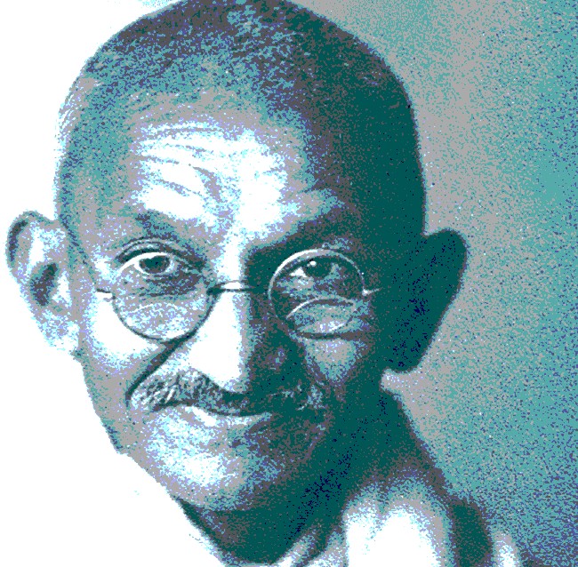 Gandhi Portrait - Unique work piece - SOLD