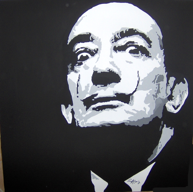 Salvador Dali Portrait - Unique work piece