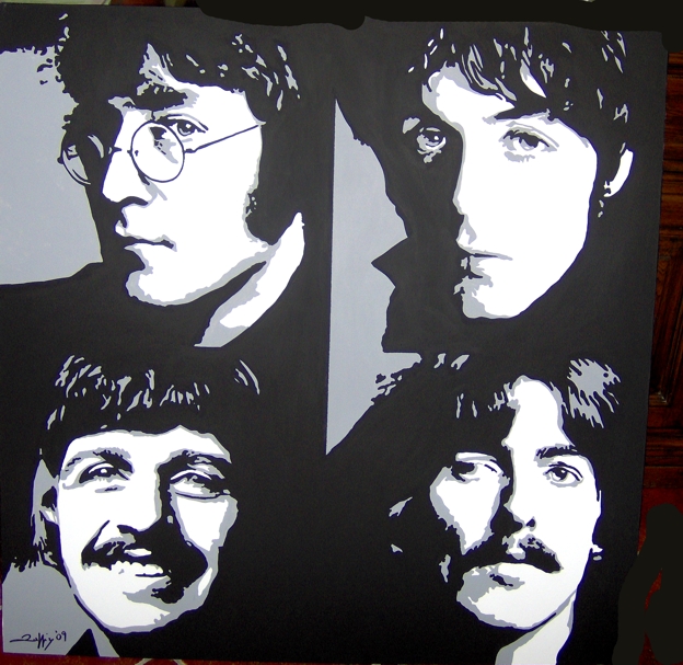 Beatles Portrait - Unique work piece - SOLD