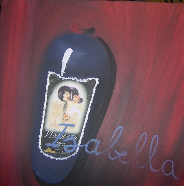 Painting "Bottle Isabella B25" Unique work piece