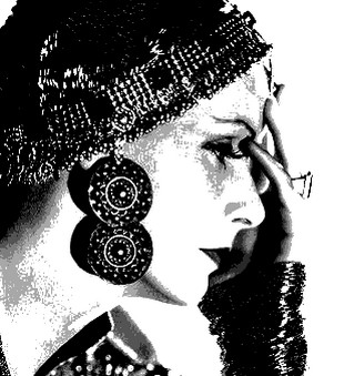 Portrait of  "Greta Garbo" Unique work piece