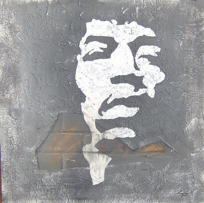 A Jimi Hendrix portrait - Unique work piece - SOLD